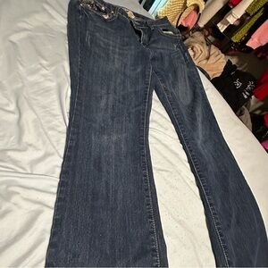 Earl Jeans Blue Flare Wide Leg Denim